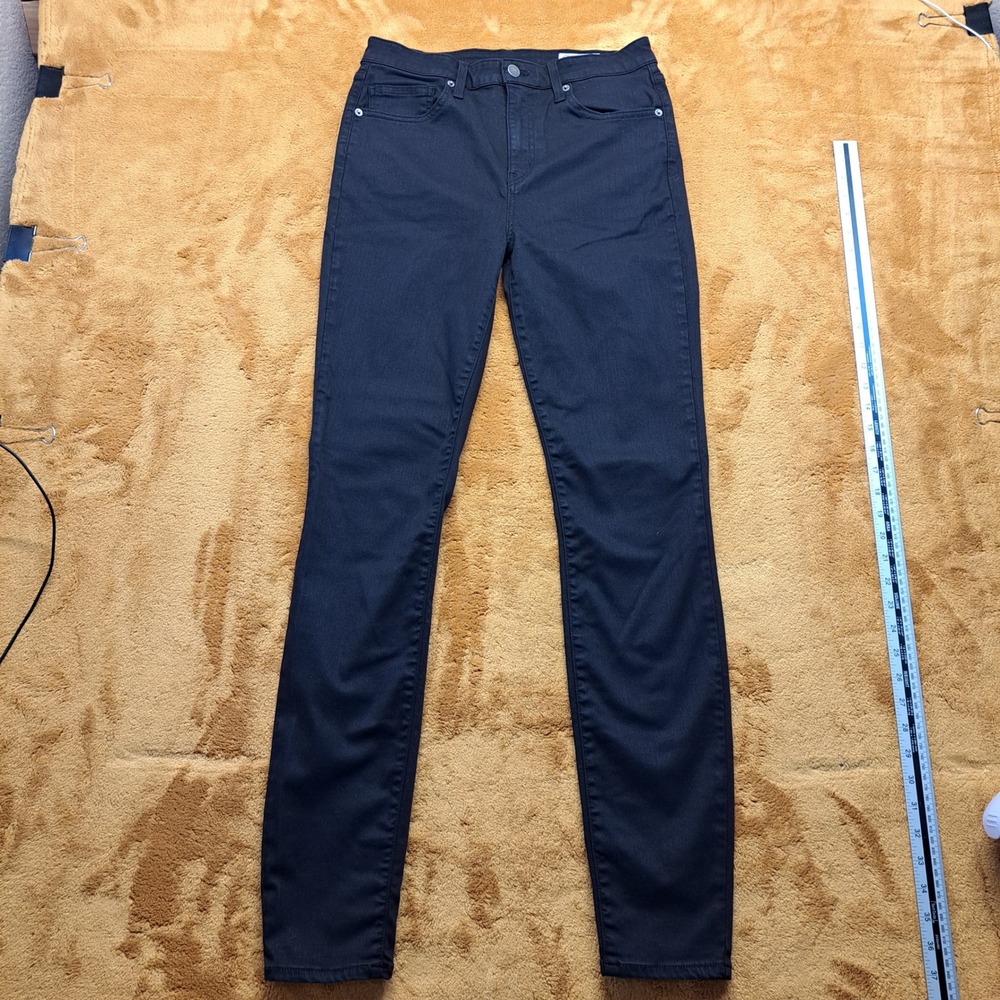Aviator Skinny Fit Jeans Women 30 Black Excellent Made in USA Tencel Stretch